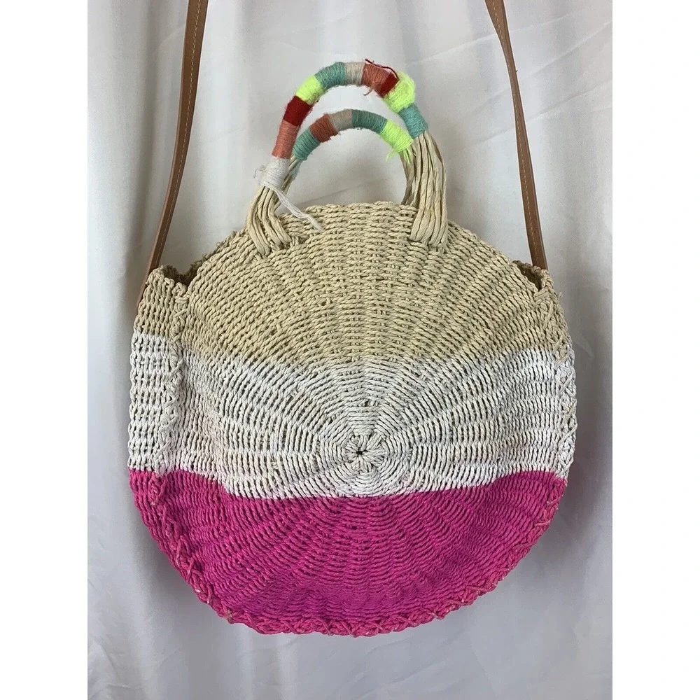 J Crew Women's‎ Round Wicker Purse Handbag